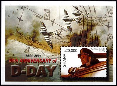 2004 - Ghana n° BF455 - 2ème Guerre mondiale - 60e anniversaire du débarquement du 6 juin 1944